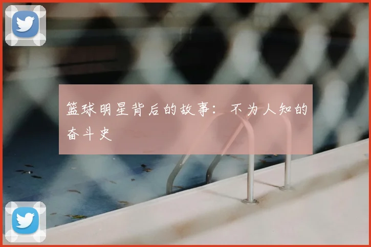 篮球明星背后的故事：不为人知的奋斗史